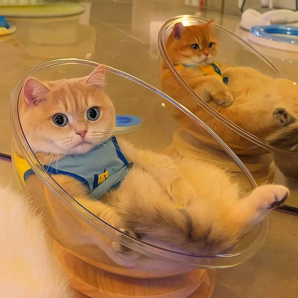 ClearView Cat Capsule – Sleep & Play in One