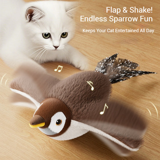 ChirpFly Rechargeable Interactive Bird Toy for Cats