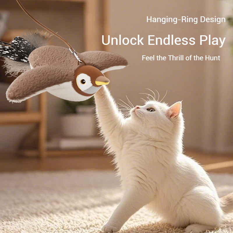 ChirpFly Rechargeable Interactive Bird Toy for Cats