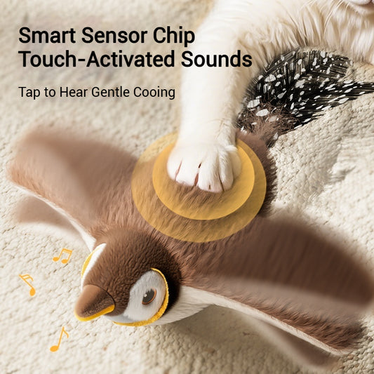 ChirpFly Rechargeable Interactive Bird Toy for Cats