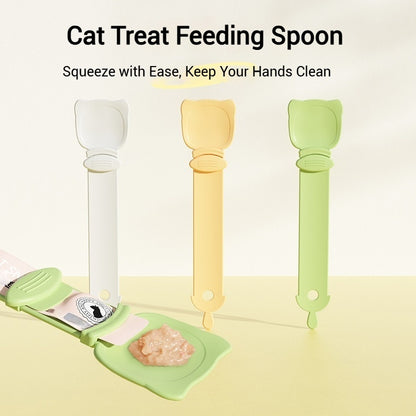 Slide Squeezer Cat Treat Spoon – One-Handed, Mess-Free Feeding Tool
